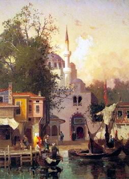 Arab or Arabic people and life. Orientalism oil paintings  485
